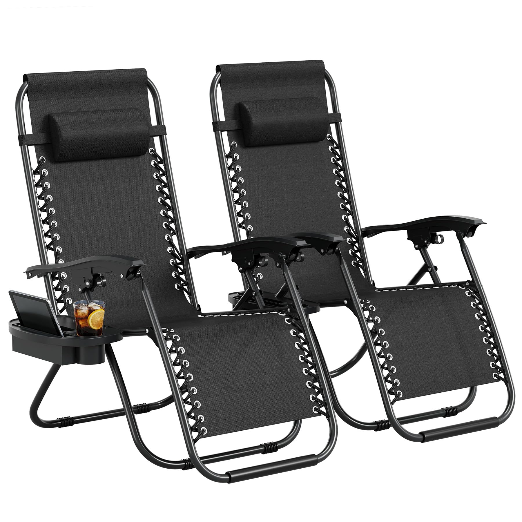 Outdoor Furniture Quick Dry - Zero Weighted Patio-Lounge-Liegestühle, 2er-Set – Verstellbare,