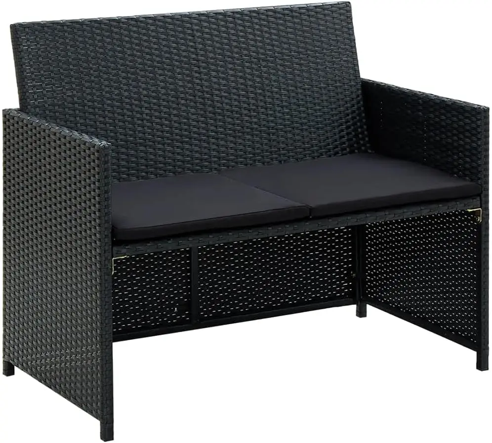 Outdoor Furniture Cushions 22 X 22 - 2-Sitzer-Gartensofa mit abnehmbaren Kissen, Allwetter-Outdoor-Sofa, Gartenmöbel,