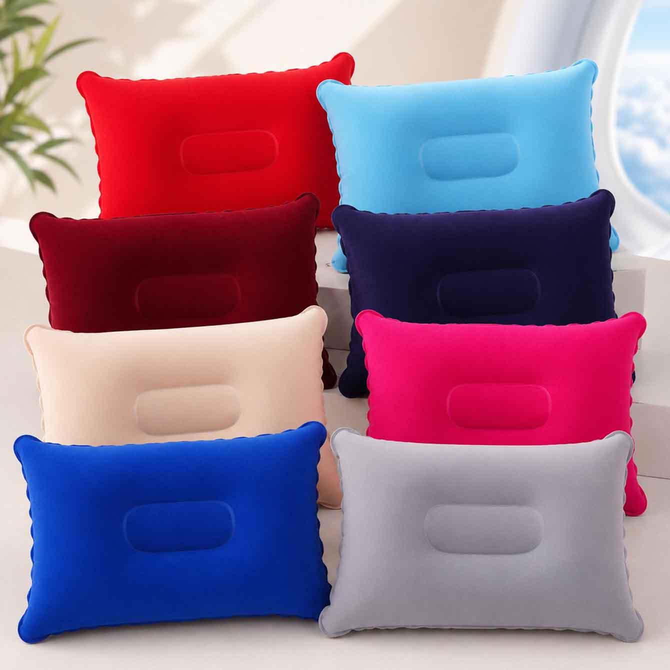 Outdoor Furniture Pillows - 2er-Pack Ultraleichtes Aufblasbares Kissen Kleines Quadratisches