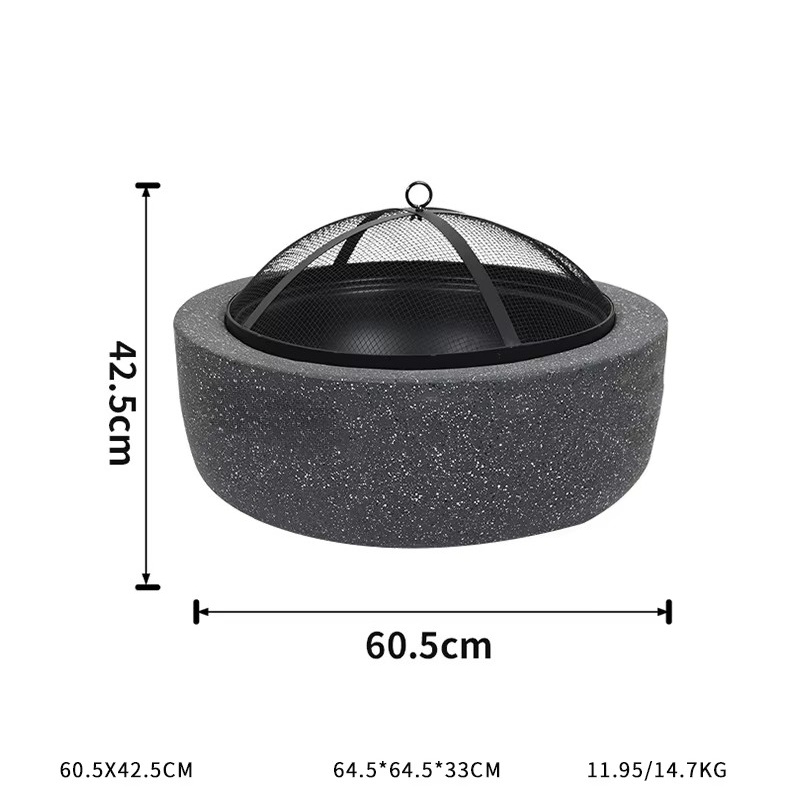 Fire Pit Bowl - Großhandel: Moderner, vielseitiger Feuerstellen-Grill mit Kochrost,