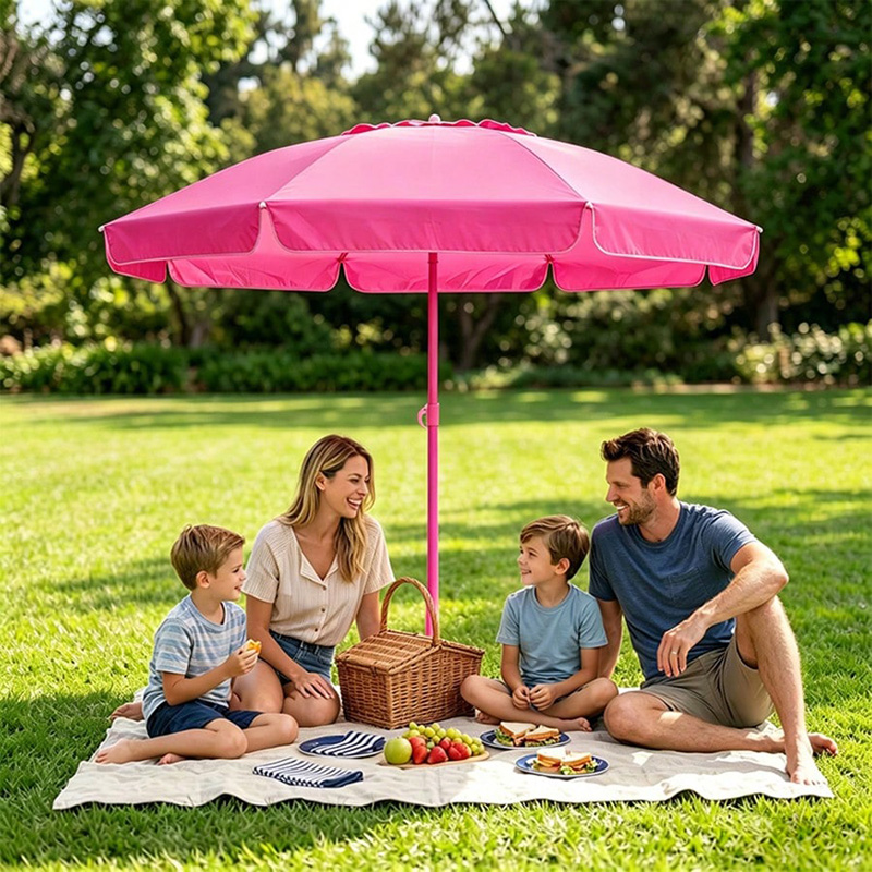 Outdoor Furniture Sunbrella - Strandschirm, robust, windbeständig, UV-beständig, tragbarer Sonnenschutz
