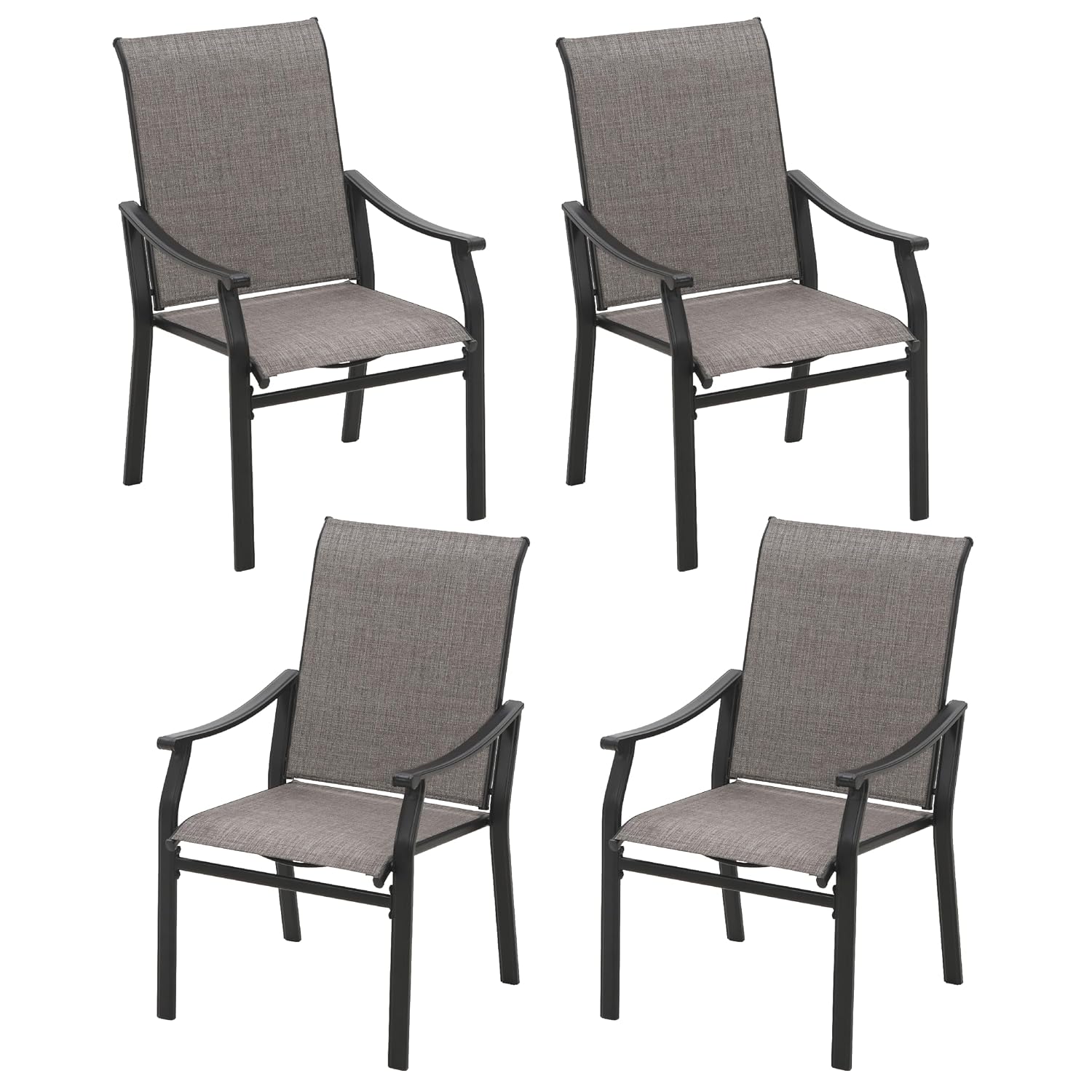 Outdoor Furniture Quick Dry - Metall-Gartenstühle 4er-Set, wetter- und rostbeständiger E-beschichteter