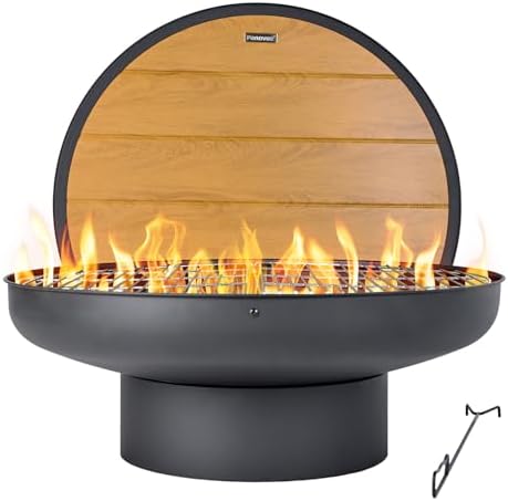 Fire Pit Bowl - 32-Zoll-Feuerkorb-Tisch mit Deckel, Robuste und Tiefe