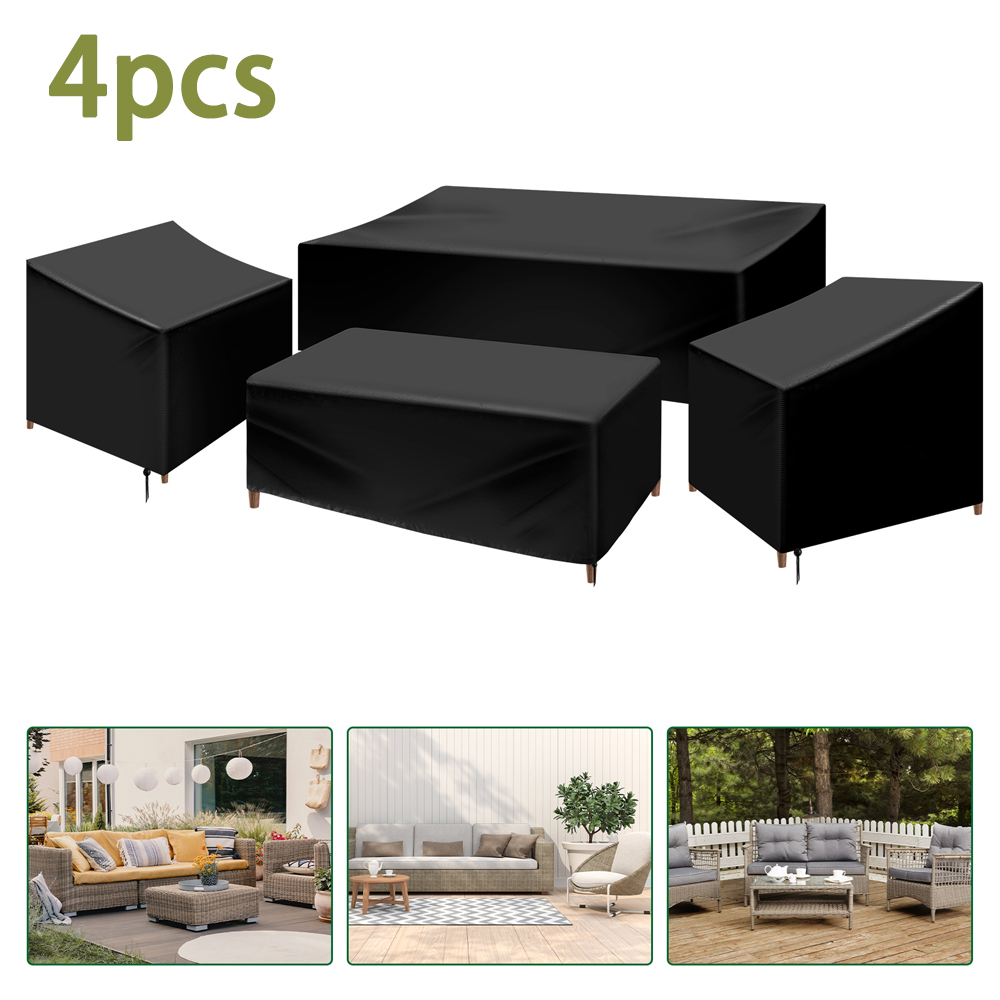 Outdoor Furniture Weatherproof - 4-teiliges Abdeckungsset für Terrassenmöbel, robuste, wasserdichte