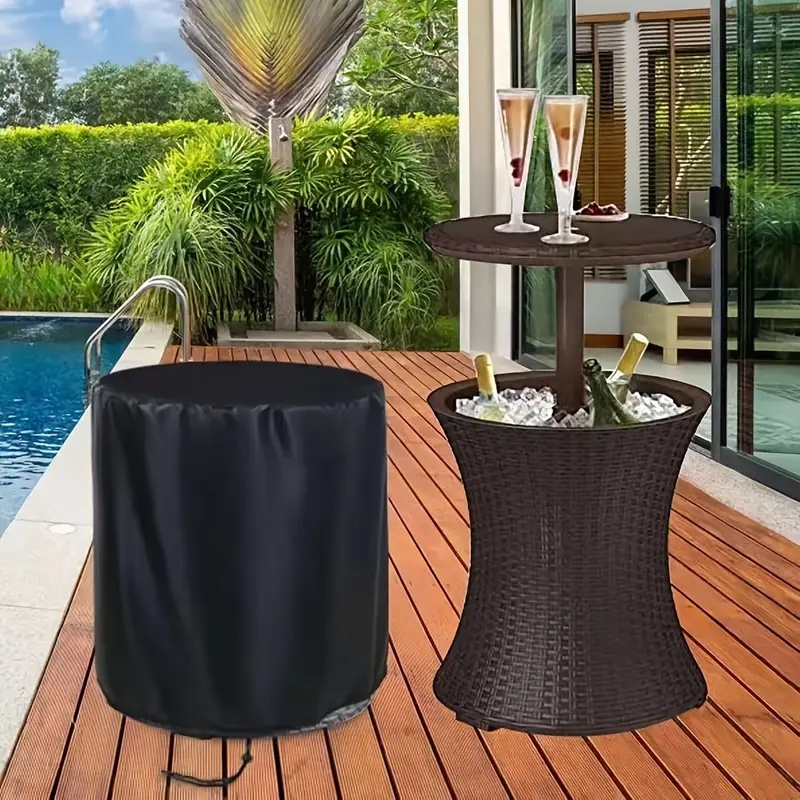 Outdoor Furniture European - Gewebte Tischabdeckung für den Außenbereich, Terrassentischabdeckung,