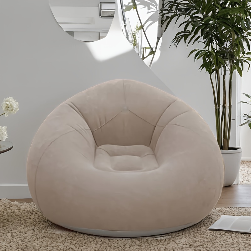 Outdoor Furniture Lounge Chair - Flockter aufblasbarer PVC-Sofastuhl – tragbares Lounge-Bett