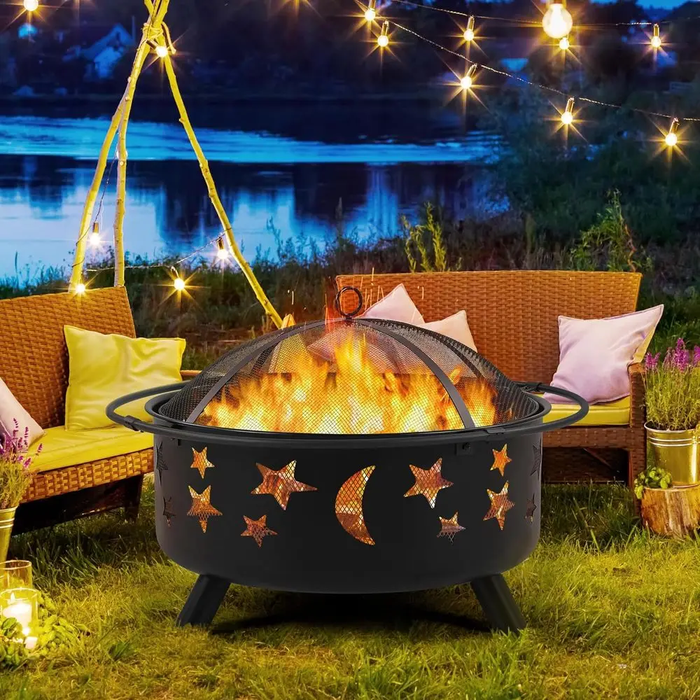 Große Outdoor-Feuerstelle mit  – Fire Pit Bowl Bewertung und Preis