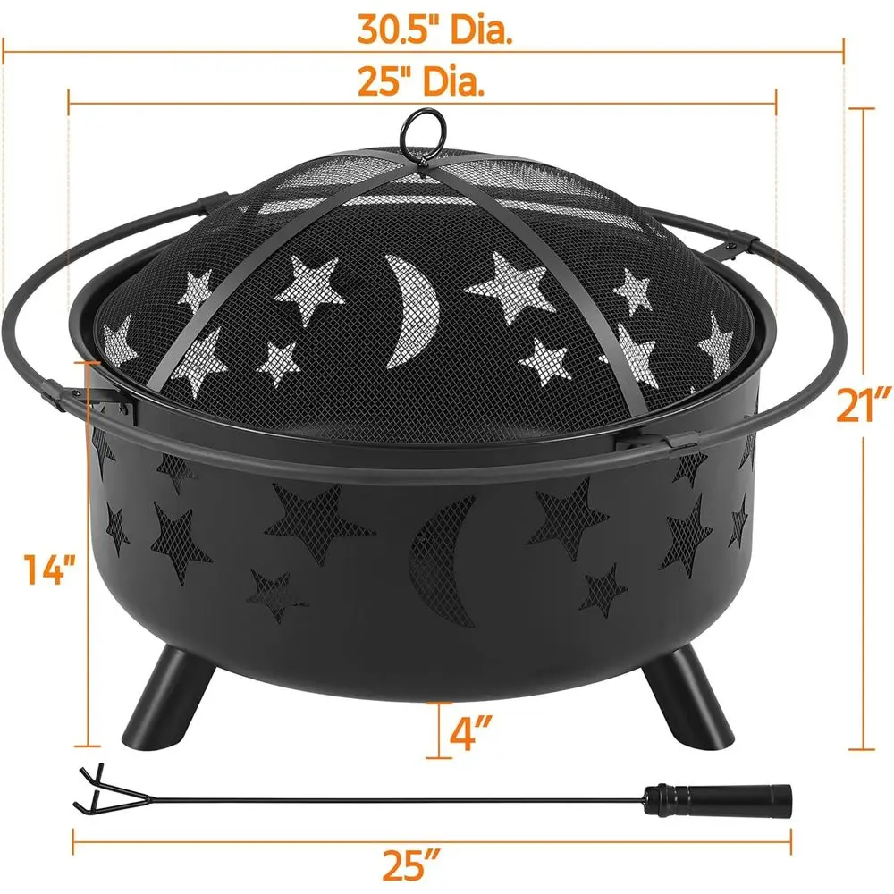 Große Outdoor-Feuerstelle mit  – Fire Pit Bowl Bewertung und Preis