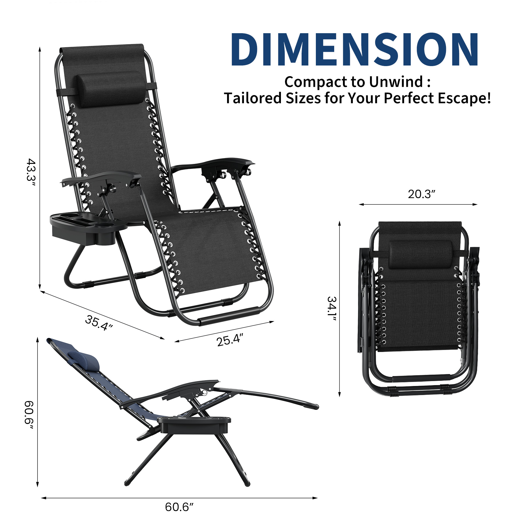 Zero Weighted Patio-Lounge-Lie – Outdoor Furniture Quick Dry Bewertung und Preis