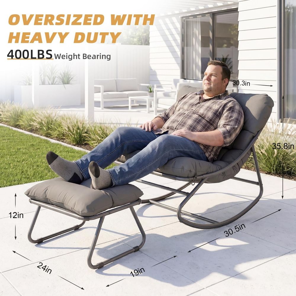 Übergroßer Papasan-Schaukelstu – Outdoor Furniture Without Cushions Bewertung und Preis