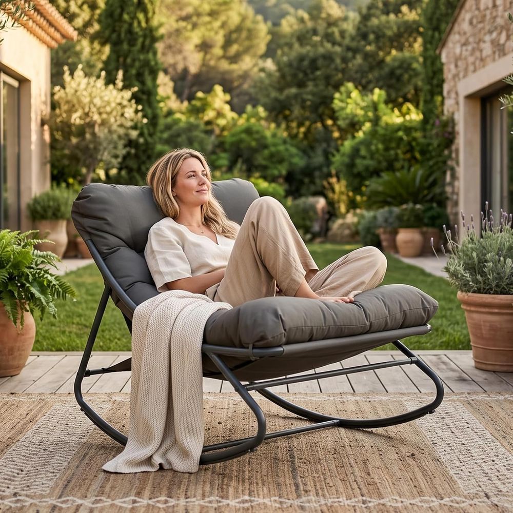 Übergroßer Papasan-Schaukelstu – Outdoor Furniture Without Cushions Bewertung und Preis