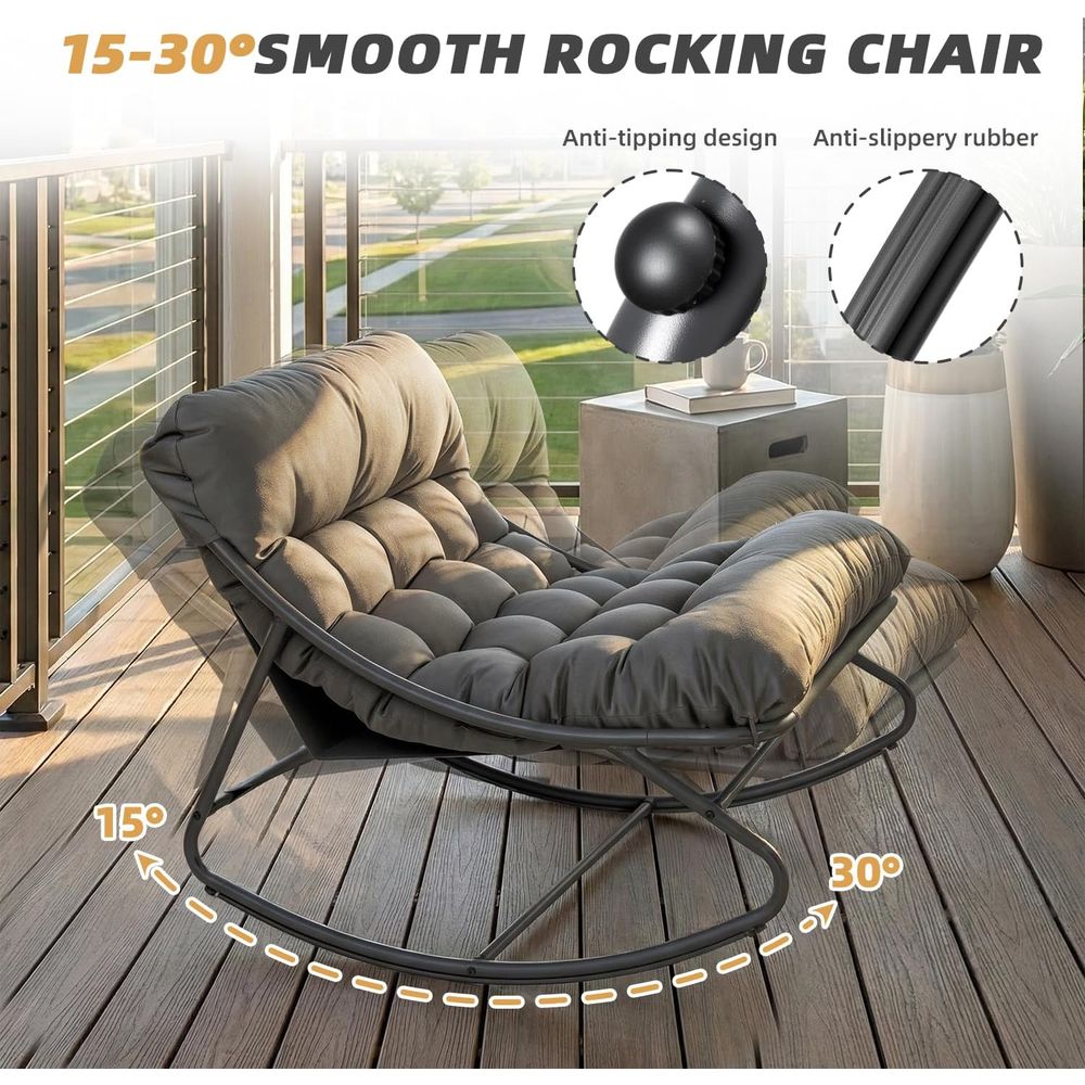 Übergroßer Papasan-Schaukelstu – Outdoor Furniture Without Cushions Bewertung und Preis