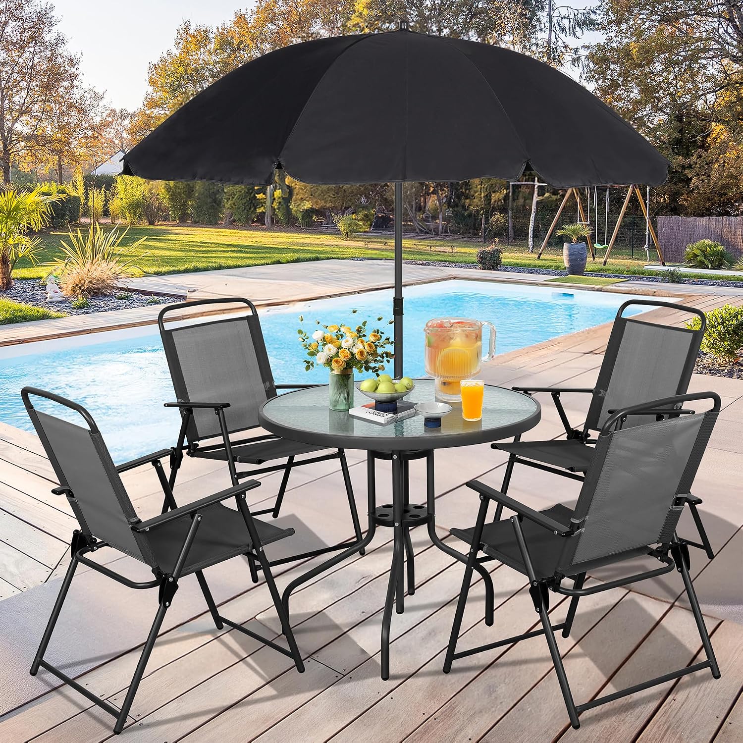 Metall-Gartenmöbel-Set, klappb – Outdoor Furniture Sunbrella Bewertung und Preis