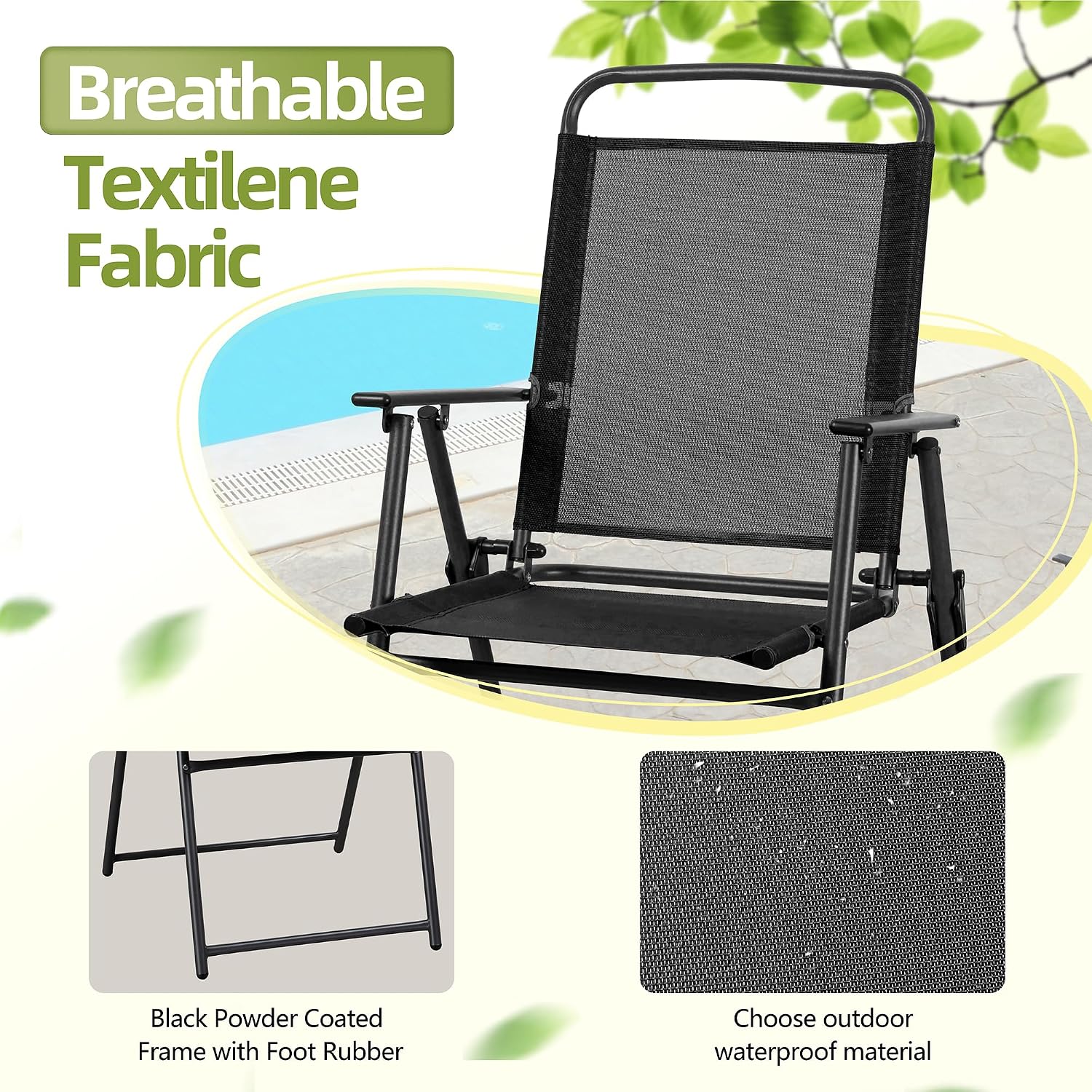 Metall-Gartenmöbel-Set, klappb – Outdoor Furniture Sunbrella Bewertung und Preis