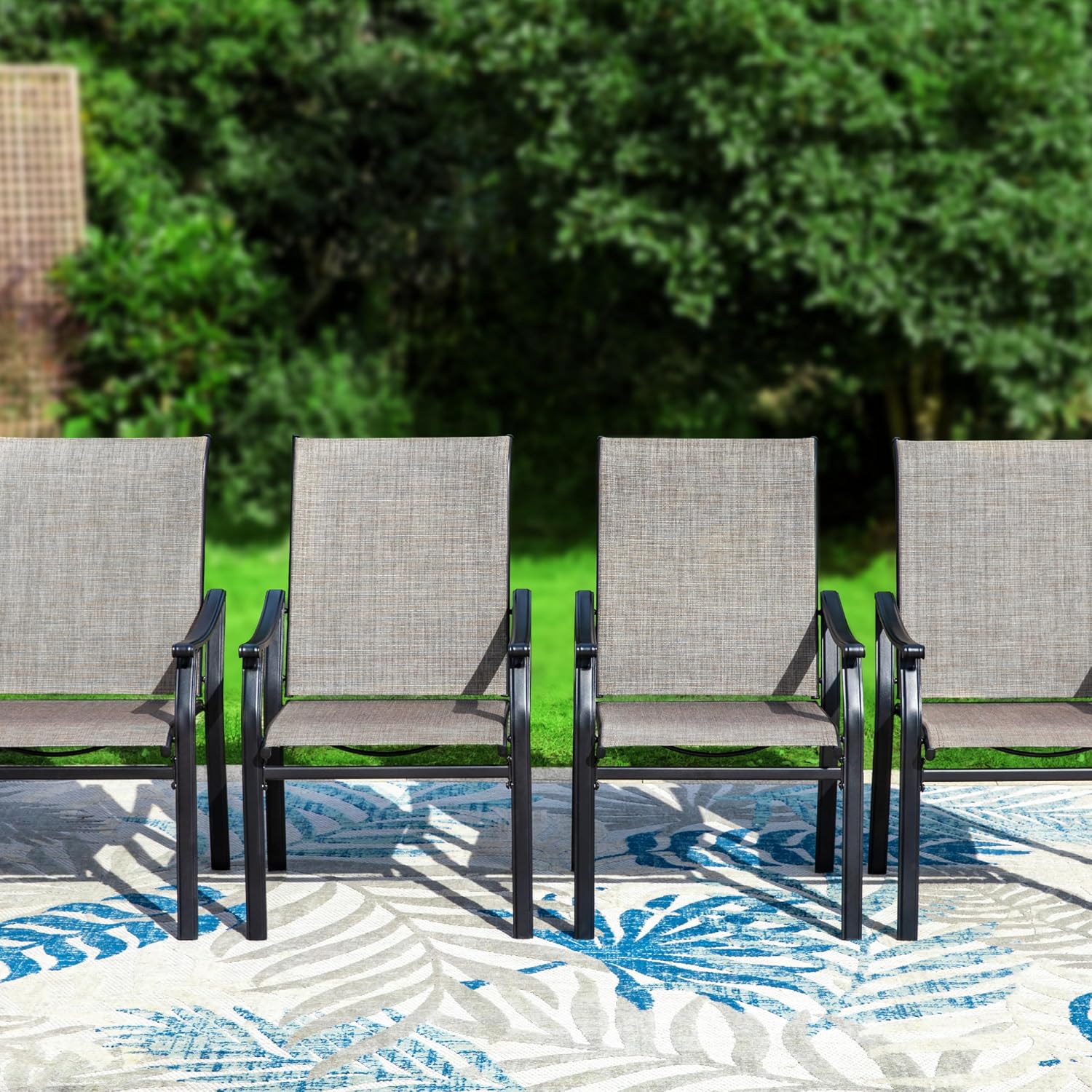 Metall-Gartenstühle 4er-Set, w – Outdoor Furniture Quick Dry Bewertung und Preis