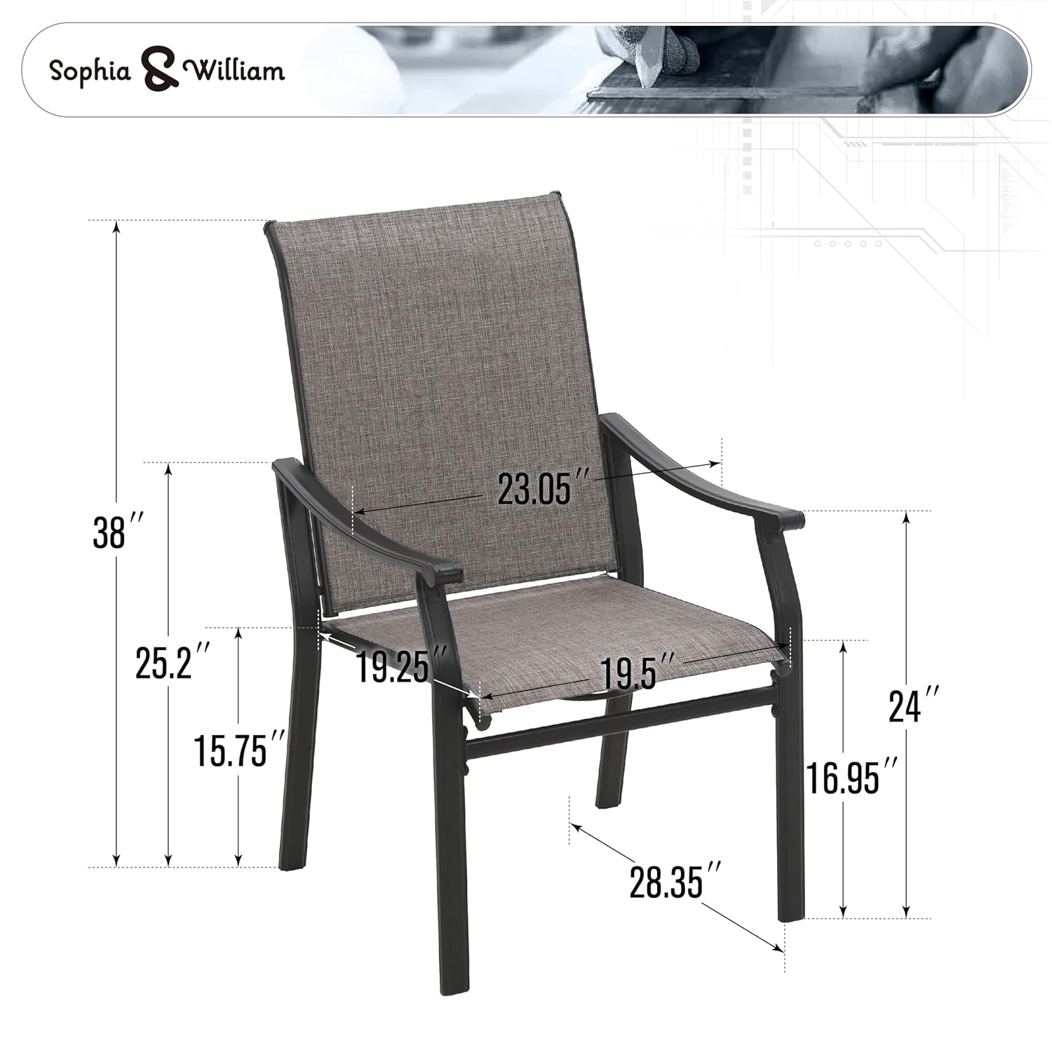 Metall-Gartenstühle 4er-Set, w – Outdoor Furniture Quick Dry Bewertung und Preis