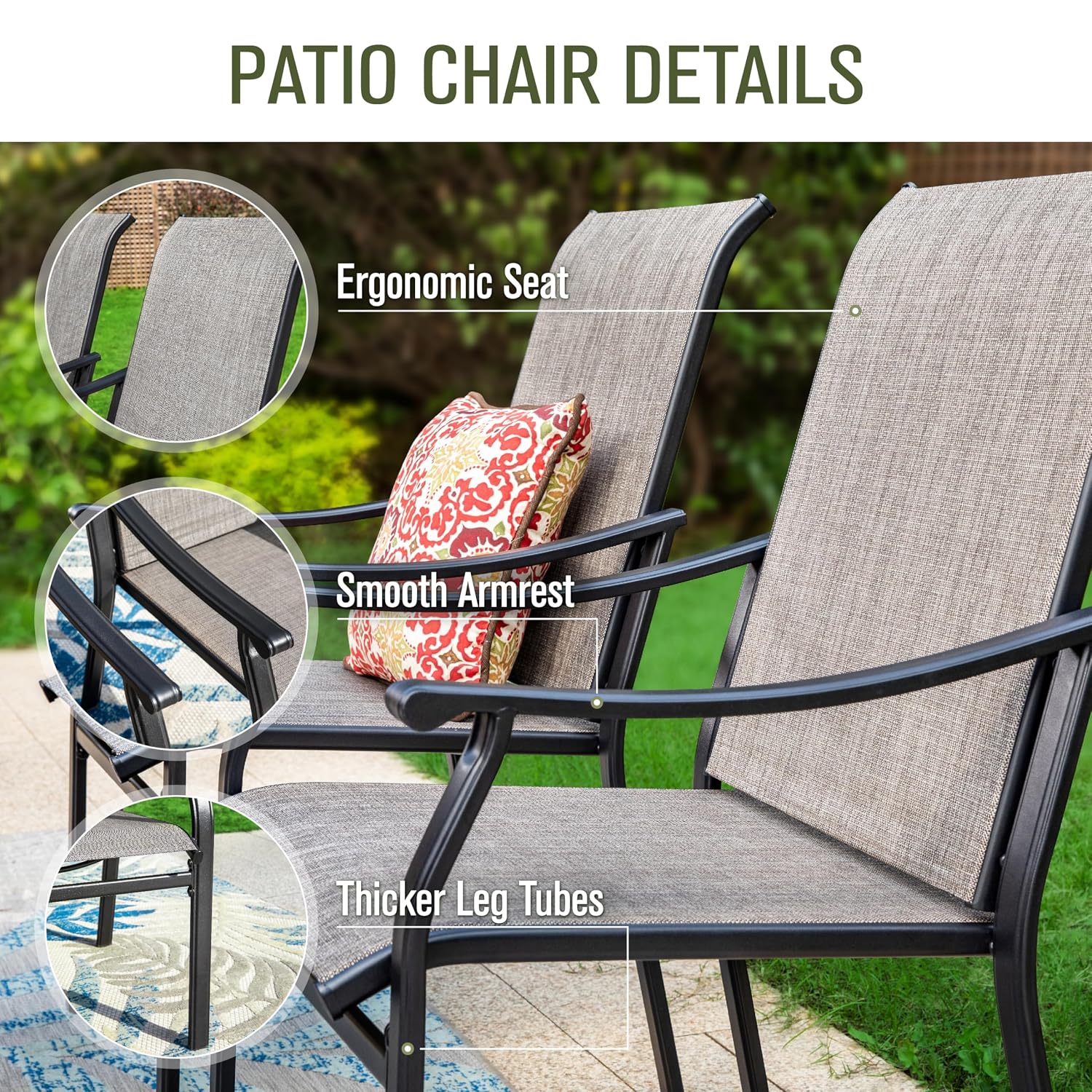 Metall-Gartenstühle 4er-Set, w – Outdoor Furniture Quick Dry Bewertung und Preis