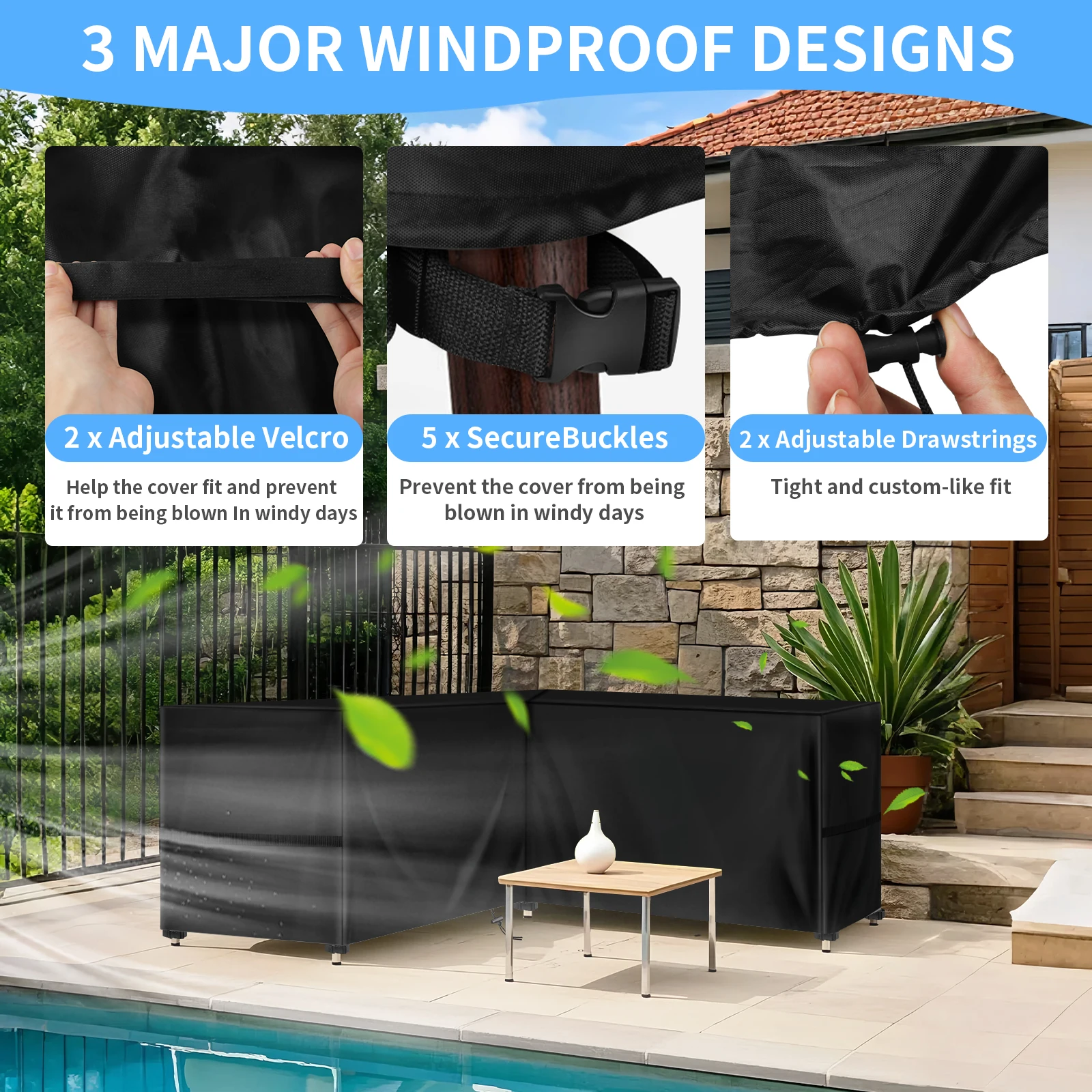 L-förmiger Garten-Sofabezug, 2 – Outdoor Furniture Cover Xl Bewertung und Preis
