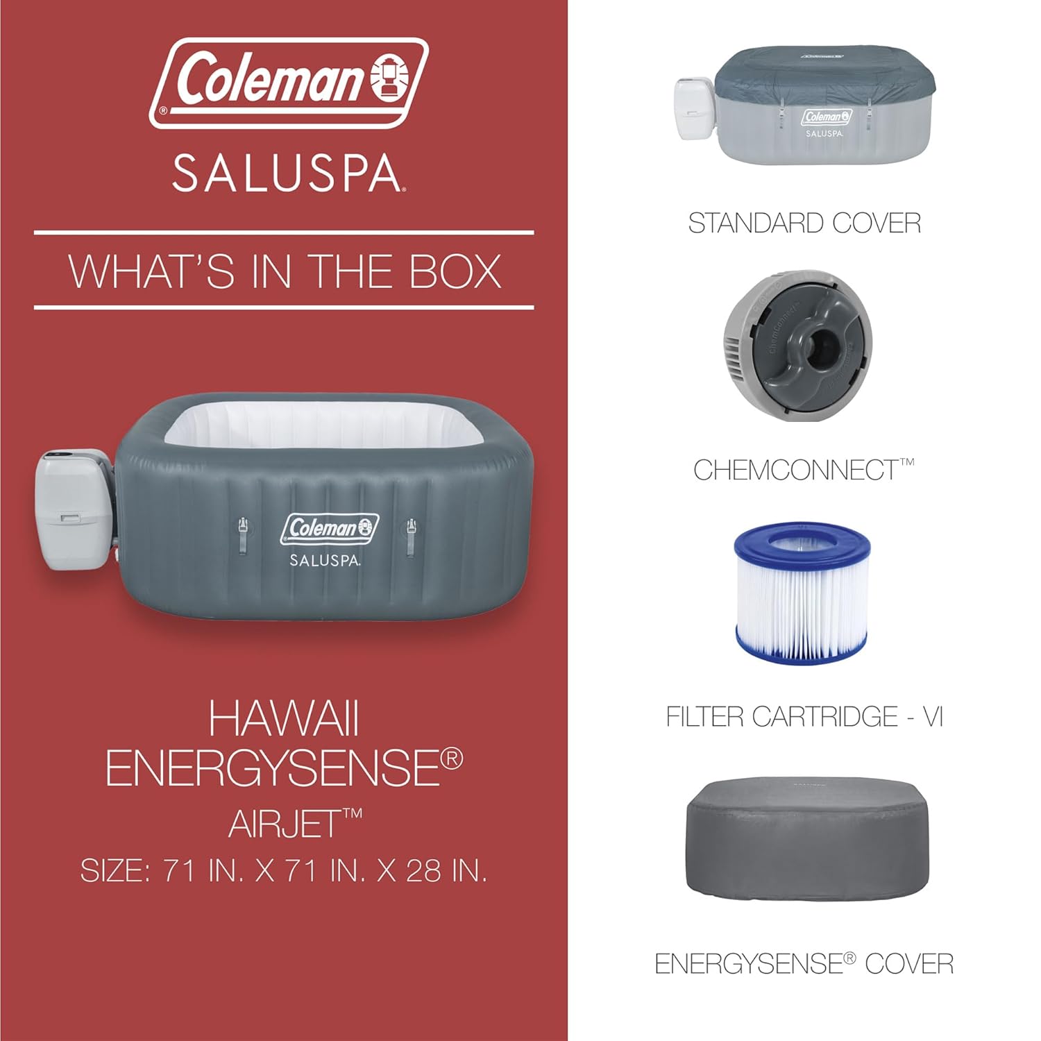 Hawaii AirJet Großer Quadratis – Inflatable Hot Tub Bewertung und Preis