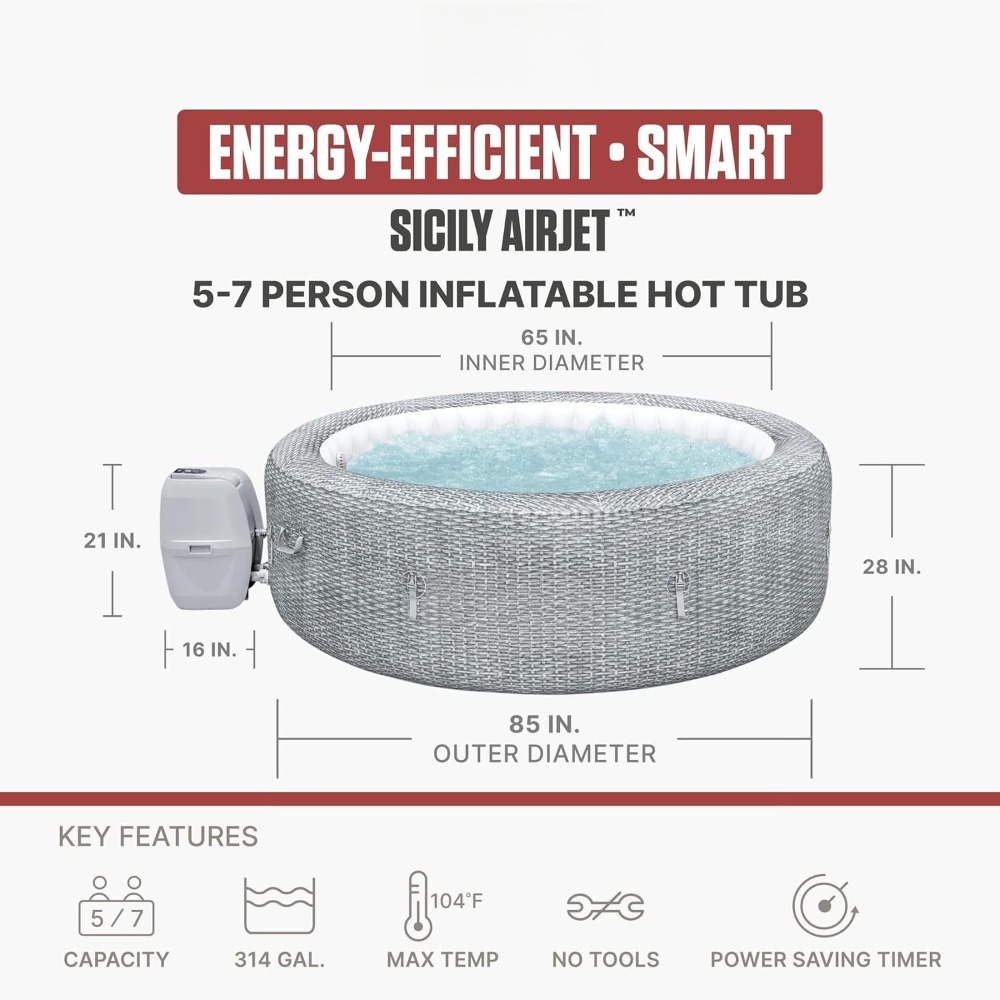 Tragbarer aufblasbarer Whirlpo – Inflatable Hot Tub Bewertung und Preis