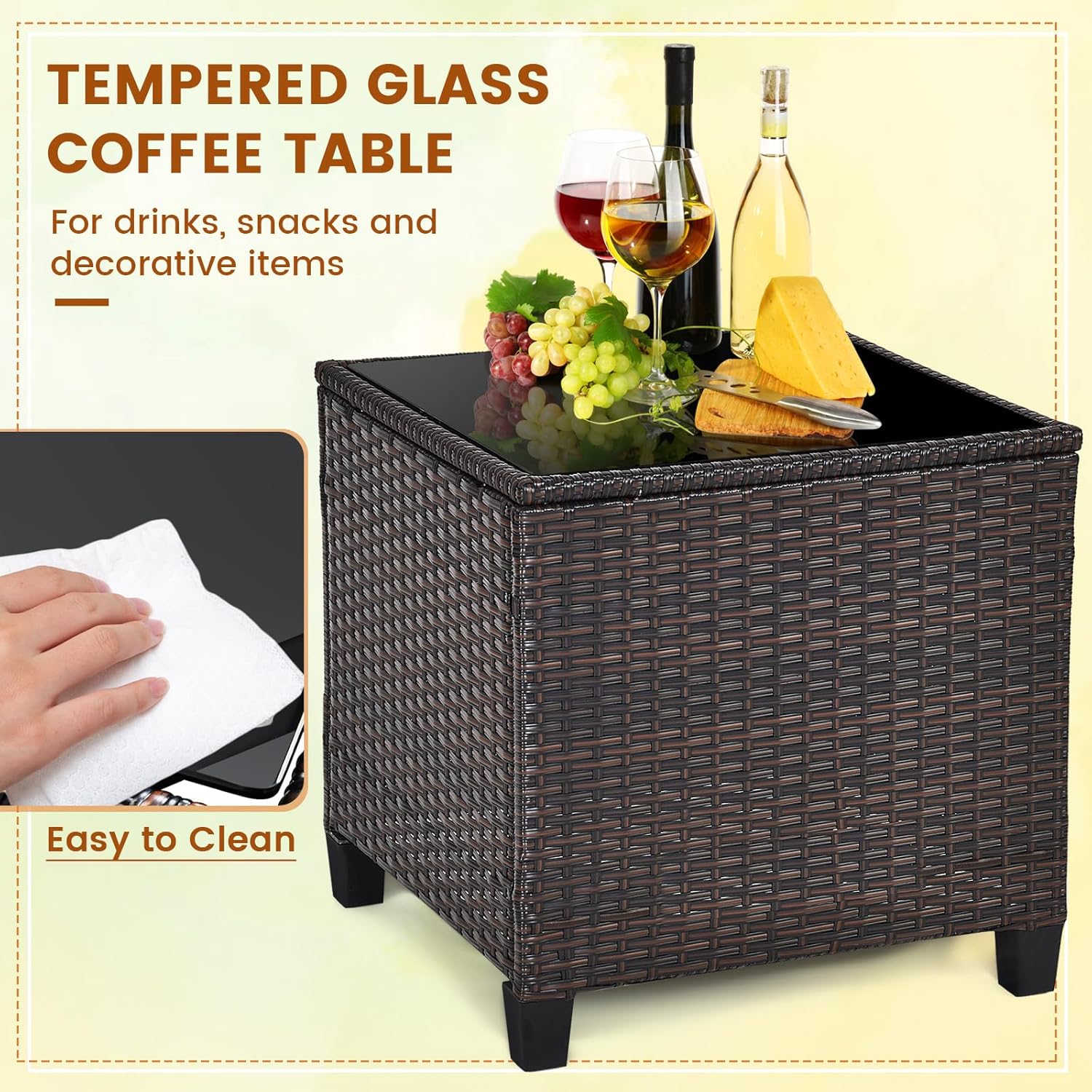 Marineblaues 3-teiliges Bistro – Outdoor Furniture Weatherproof Bewertung und Preis