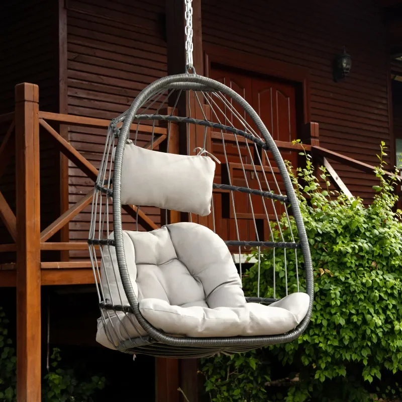 Outdoor-Schaukelstuhl aus Korb – Outdoor Furniture Without Cushions Bewertung und Preis